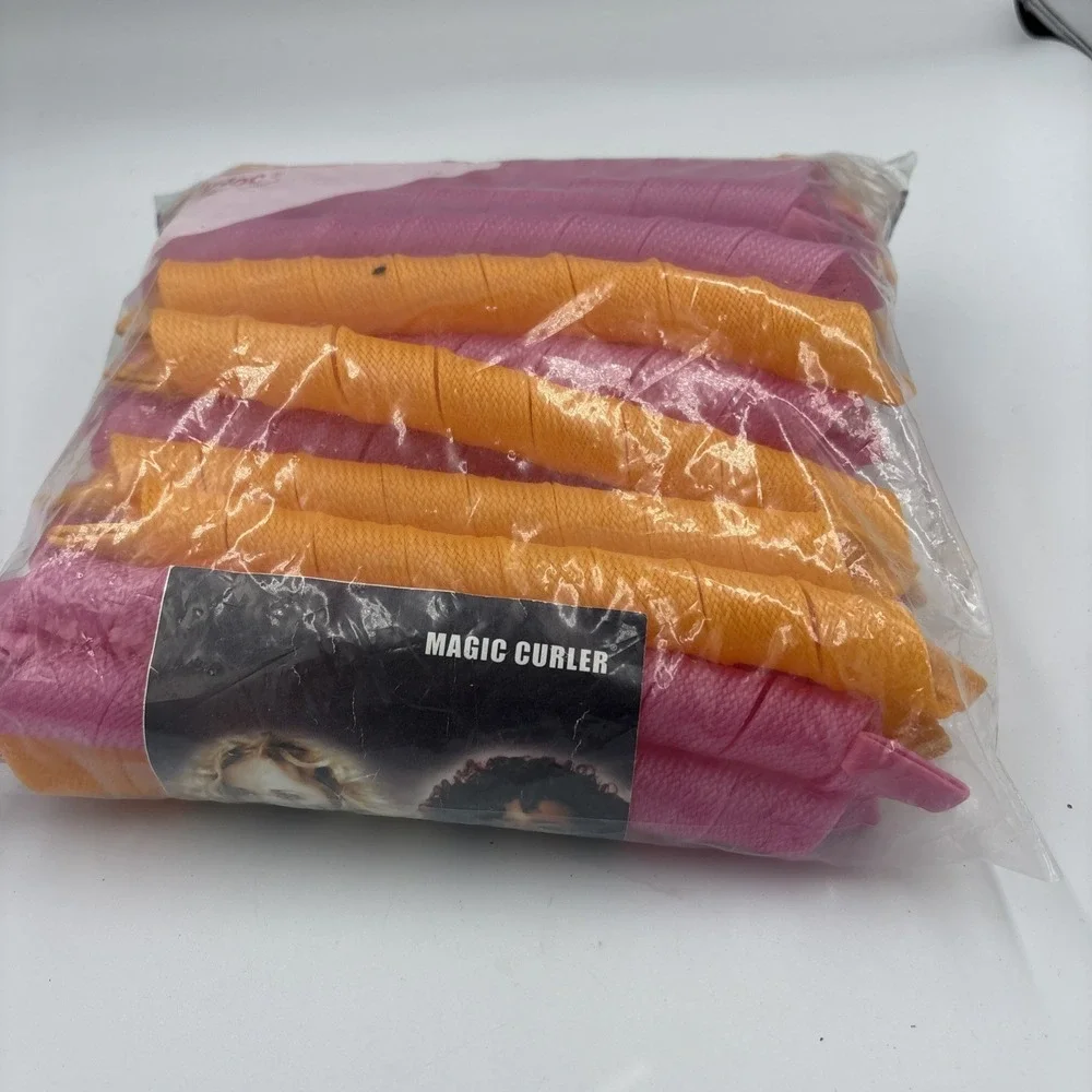 DIY Magic Hair Curlers Formers Ringlet Spiral Heatless Rollers 30 Pk